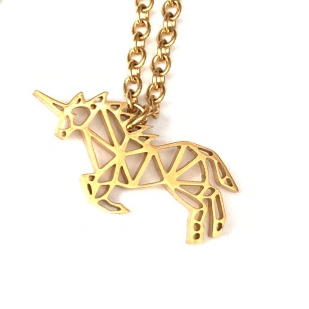 Unicorn Charm Stainless Steel Chain Necklace